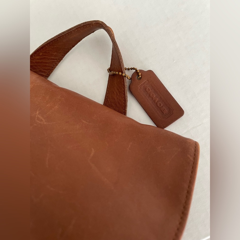Vintage Coach Brown Leather Back Sac Bag No. C5H-4134 - Picture 5 of 8